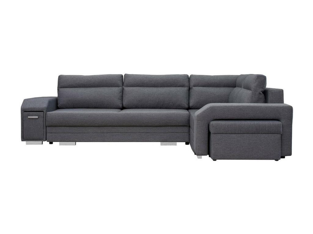 Sofá rinconero Nidolux 101 Gris Función de descanso Caja de ropa de cama 305x205cm