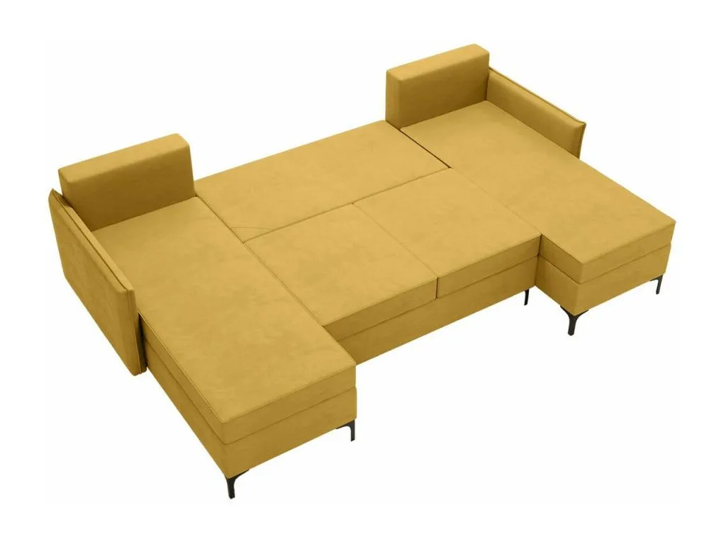 Sofá rinconero Boverdeco 111 Gris Función de descanso Caja de ropa de cama 281x168x101cm