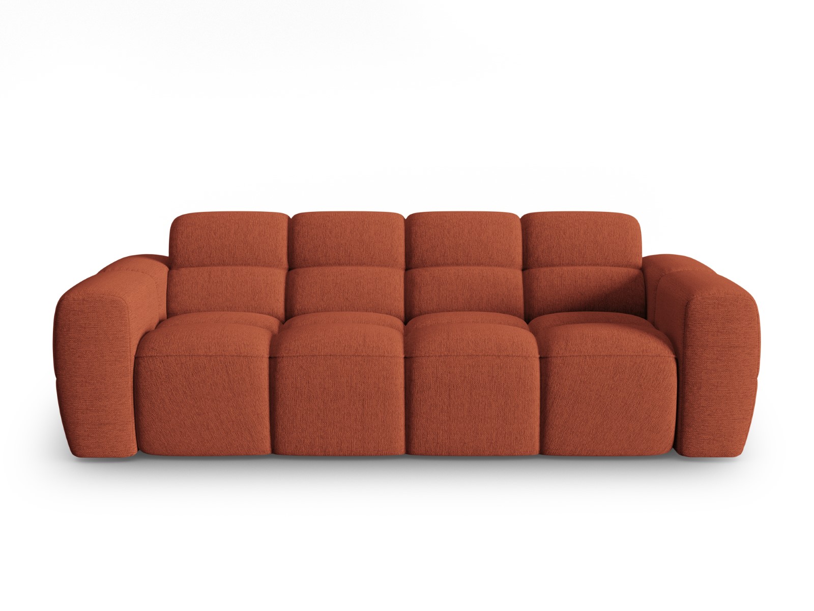 Sofá de 3 plazas en tela estructural color coral xw4020a5
