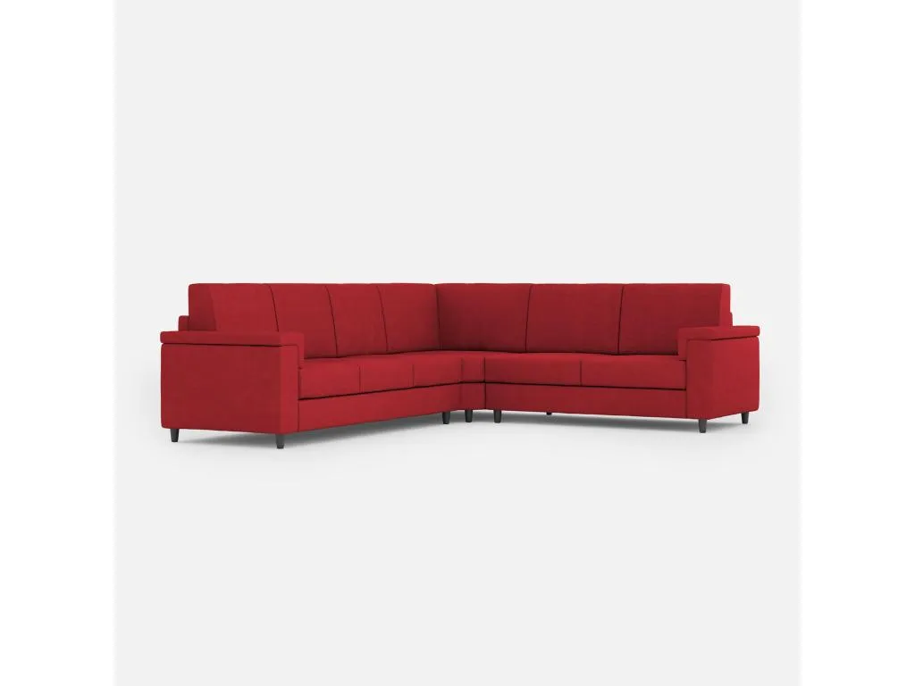 Sofá Casahandy 3 plazas asientos de 60 cm con rincón más sofá mediano de 2 plazas medidas exteriores L.286x246 color coordinado