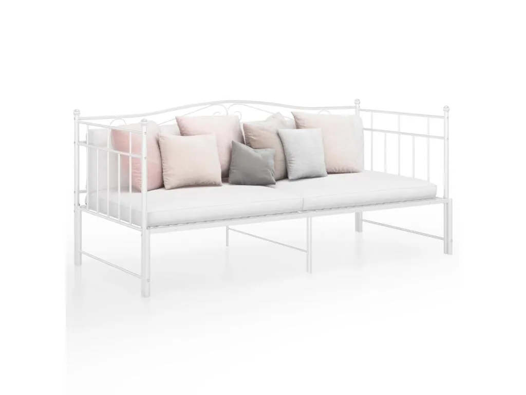 Estructura de sofá cama extraíble de Francomuebleses blanco 90x200 cm
