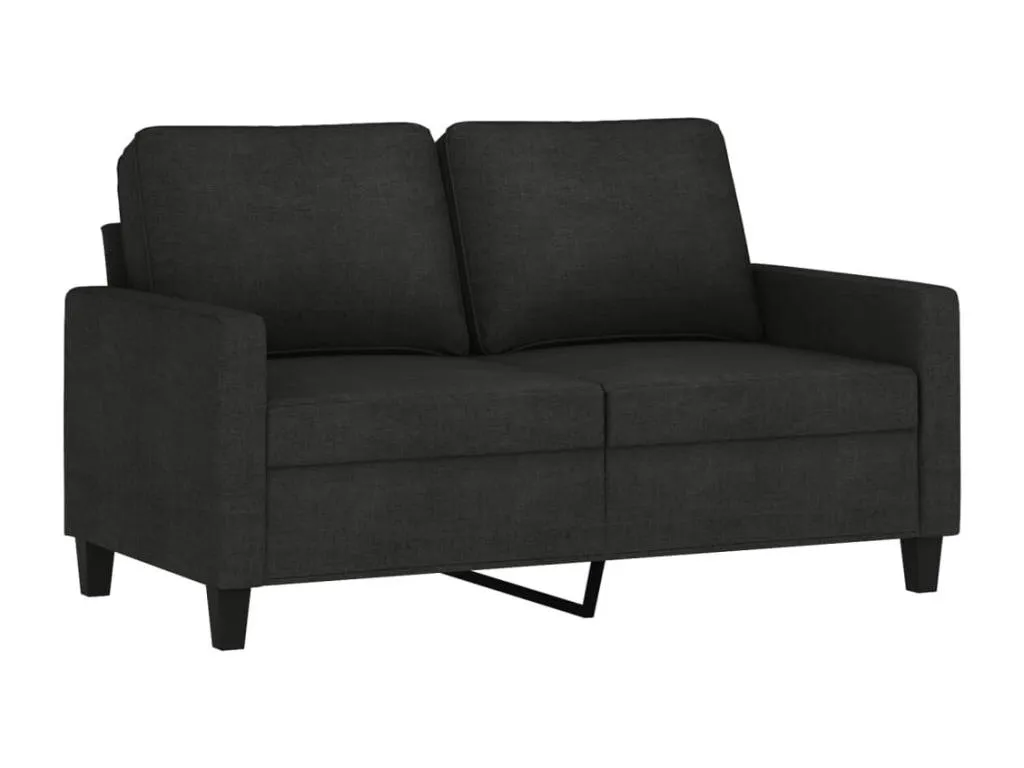 Sofá de 2 plazas de tela negro 120 cm