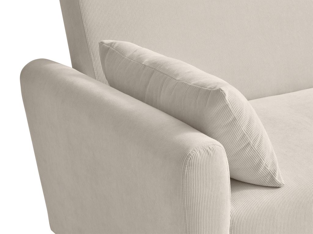 Sofá cama de 2 plazas de pana beige AYLA