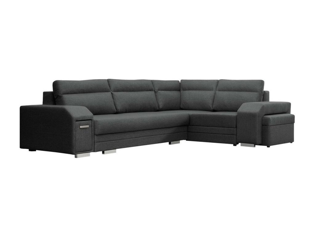 Sofá rinconero Nidolux 101 Gris Función de descanso Caja de ropa de cama 305x205cm