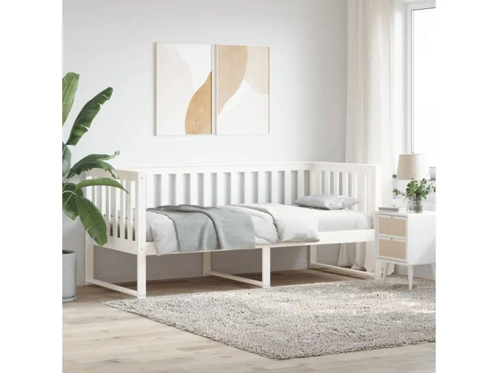 Sofá cama sin colchón Decounico maciza de Decounico blanco 90x190 cm