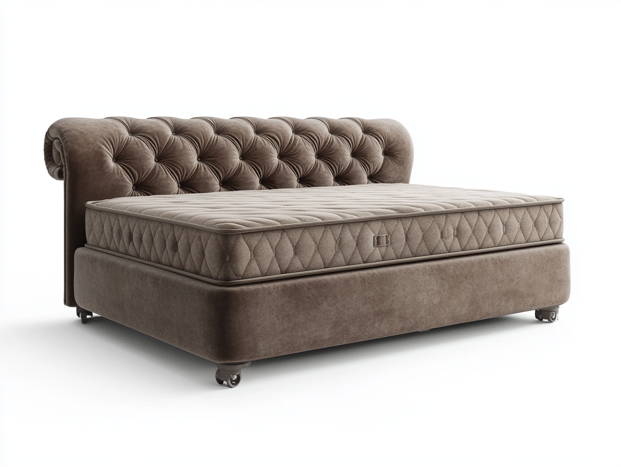 Sofá cama de terciopelo marrón elegante para sala de estar 200x160 cm funcional y con estilo