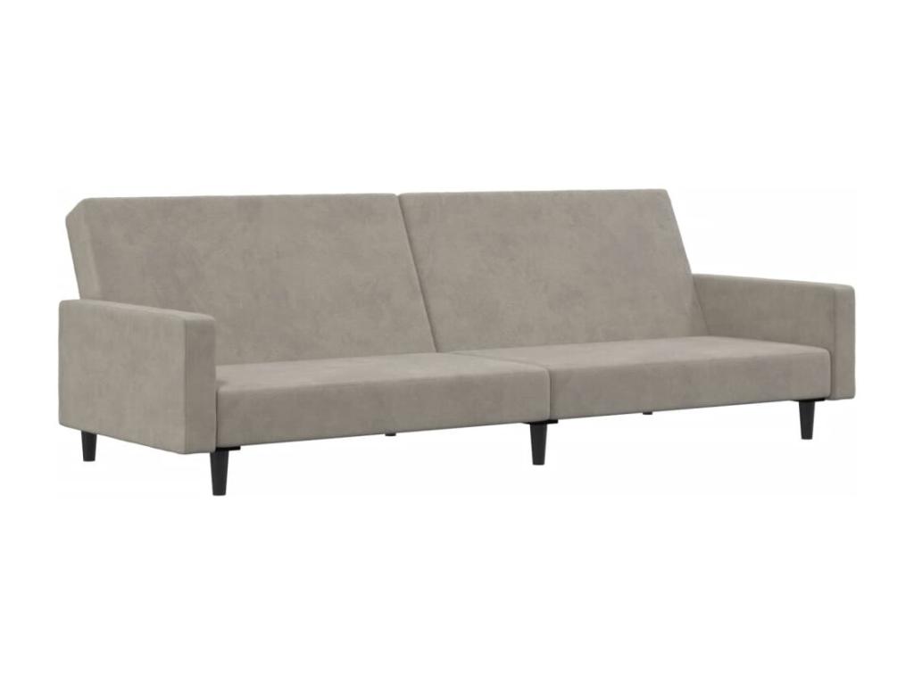 Sofá cama de 2 plazas Joliven gris claro