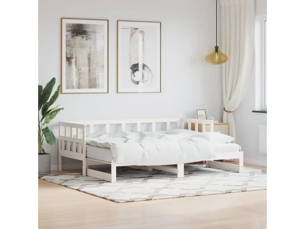 Lluesmamuebles Sofá cama Lluesmamuebles maciza de Lluesmamuebles blanco 90x190 cm