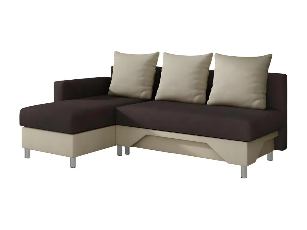 Sofá rinconero Decoencanto 100 Marrón Función de descanso Caja de ropa de cama 215x133x95cm