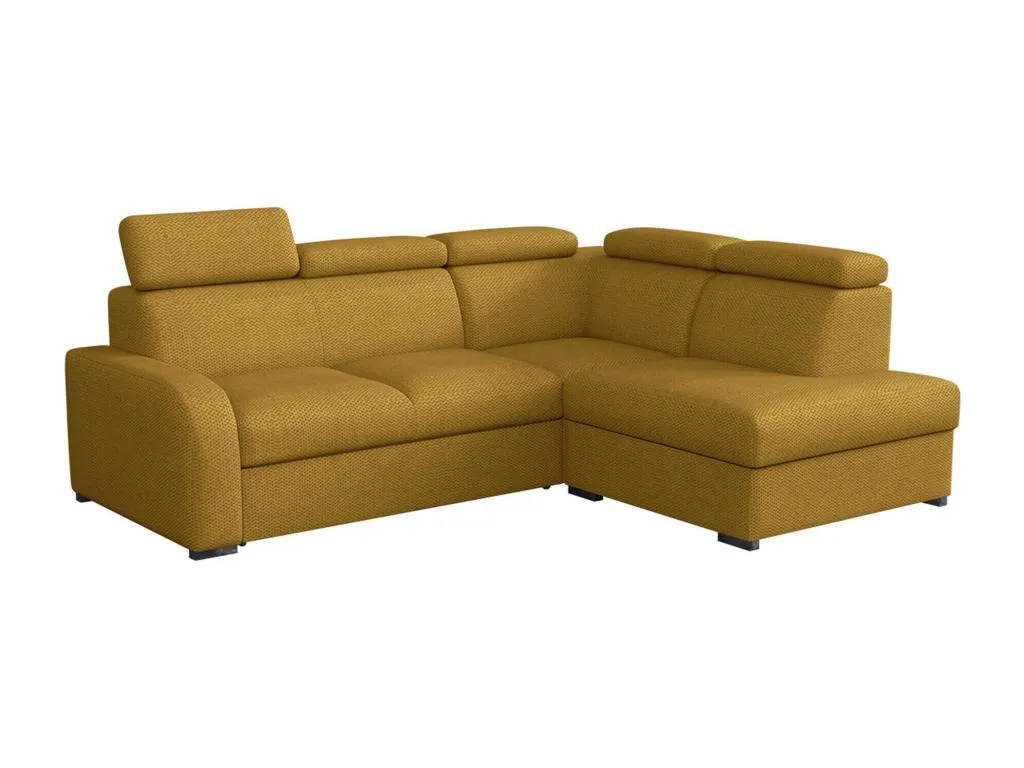 Sofá rinconero Decounico 229 Amarillo Función de descanso Caja de ropa de cama 250cm