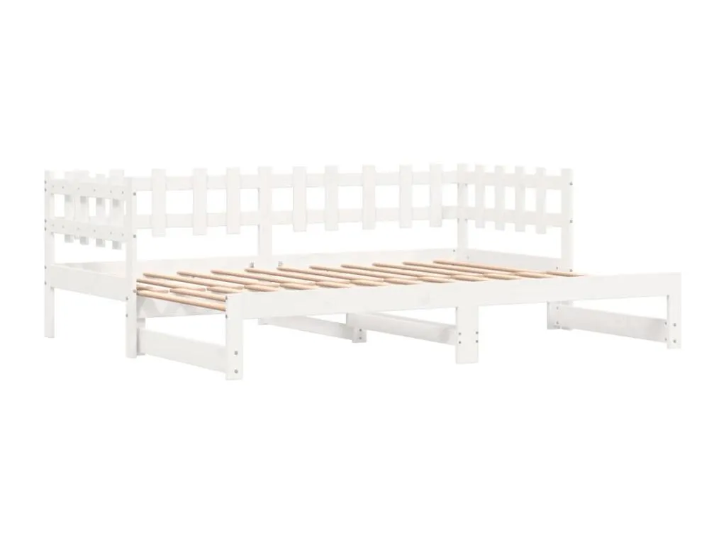 Sofá cama extraíble Patriciabaezcasa maciza de Patriciabaezcasa blanco 2x(90x200) cm