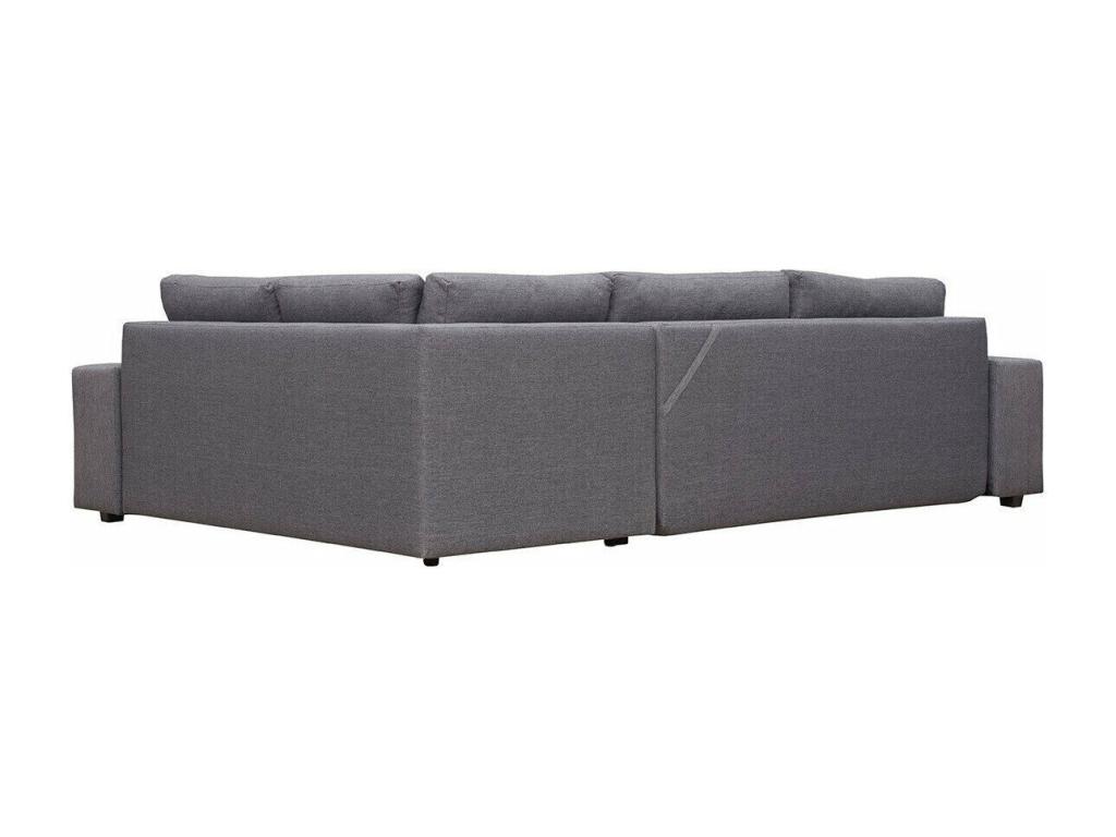Sofá rinconero Nidolux 101 Gris Función de descanso Caja de ropa de cama 305x205cm