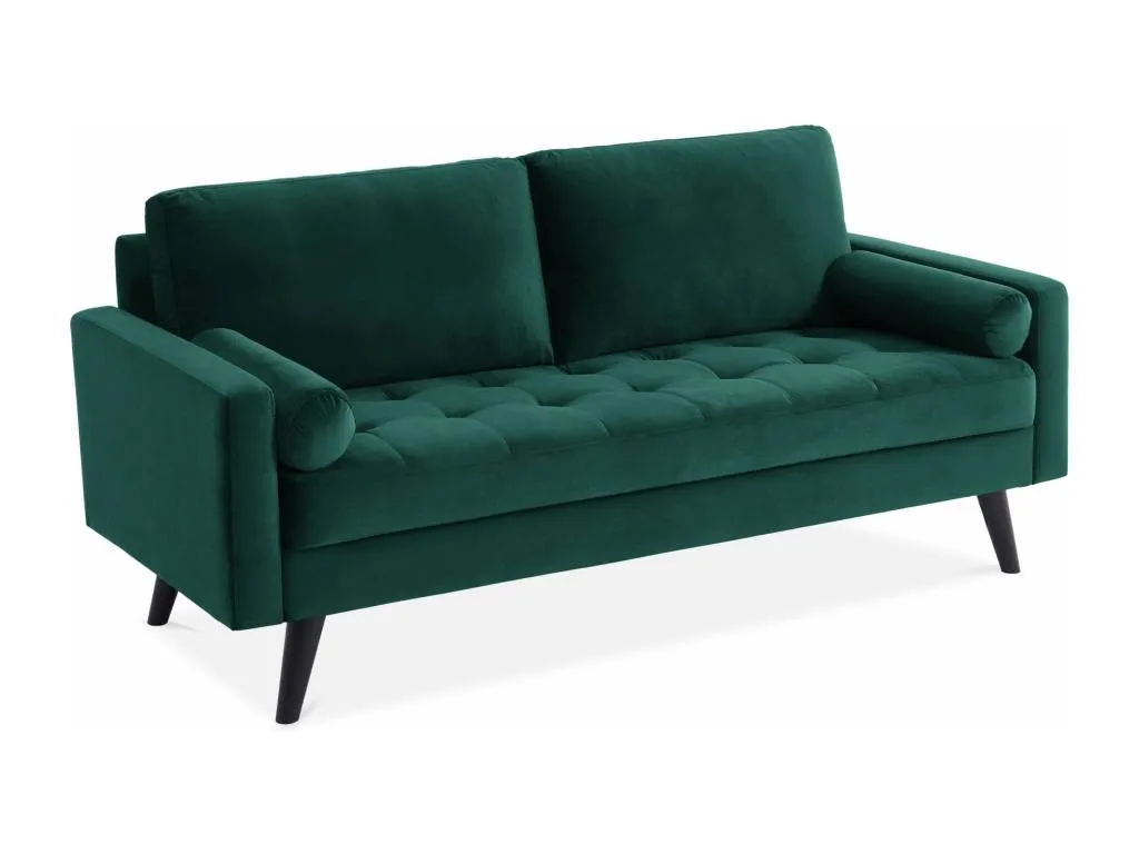 Sofá estilo escandinavo con patas de Boverdeco 3 plazas verde