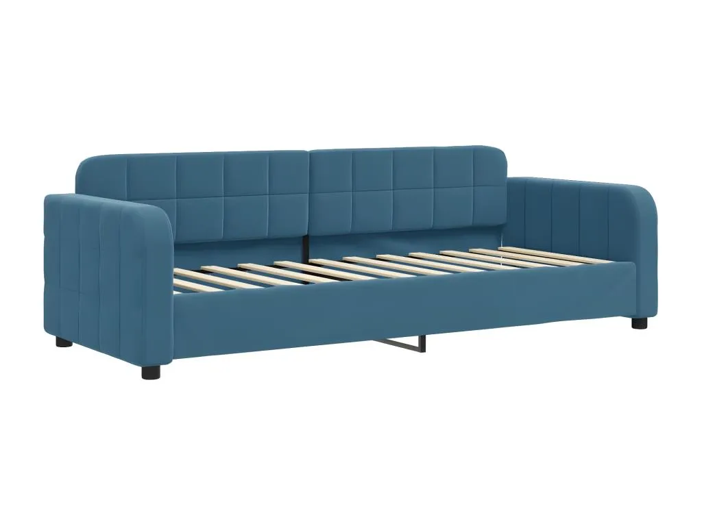 Sofá cama con colchón terciopelo azul 80x200 cm iget89547
