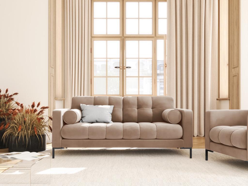Nidolux- Sofá 2 plazas de beige- 152x92x75cm