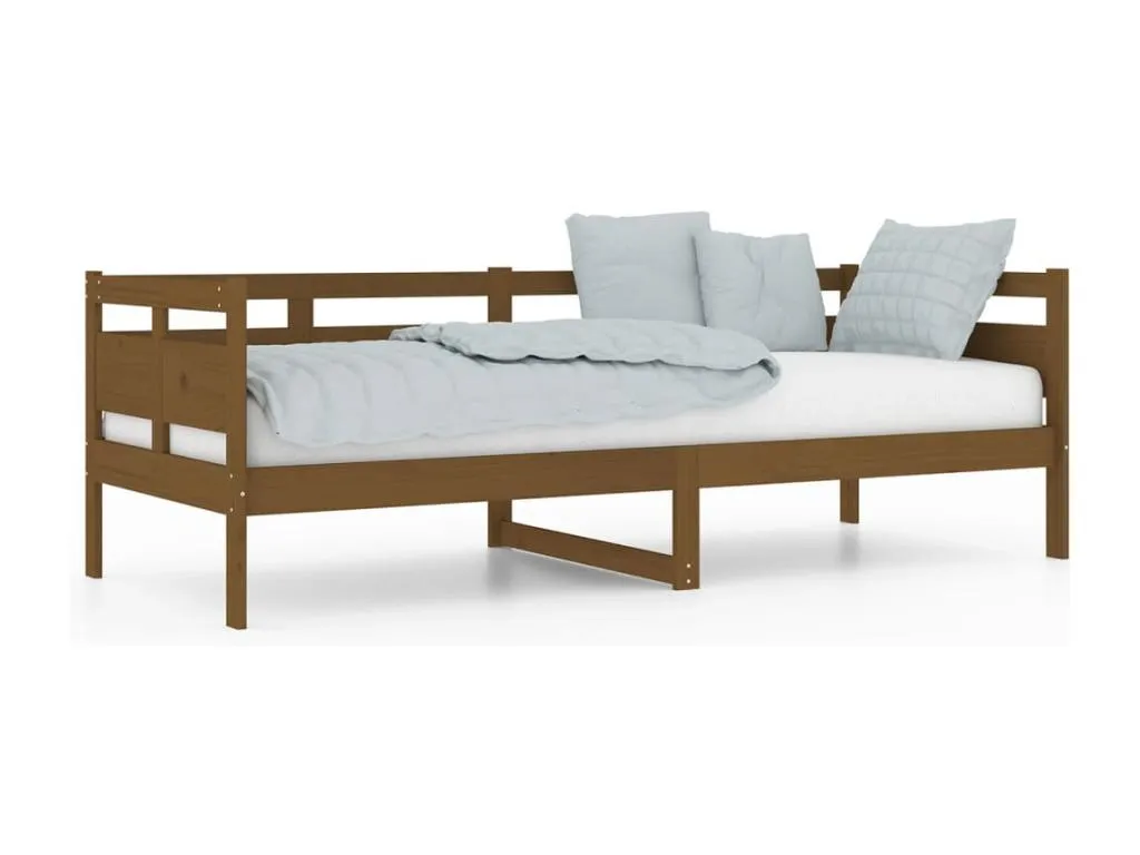 Sofá cama Andreuworldcasa maciza de Andreuworldcasa marrón miel 80x200 cm