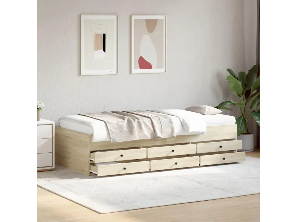 Sofá cama con cajones sin colchón Mobtrendy 100x200 cm ksbl56246