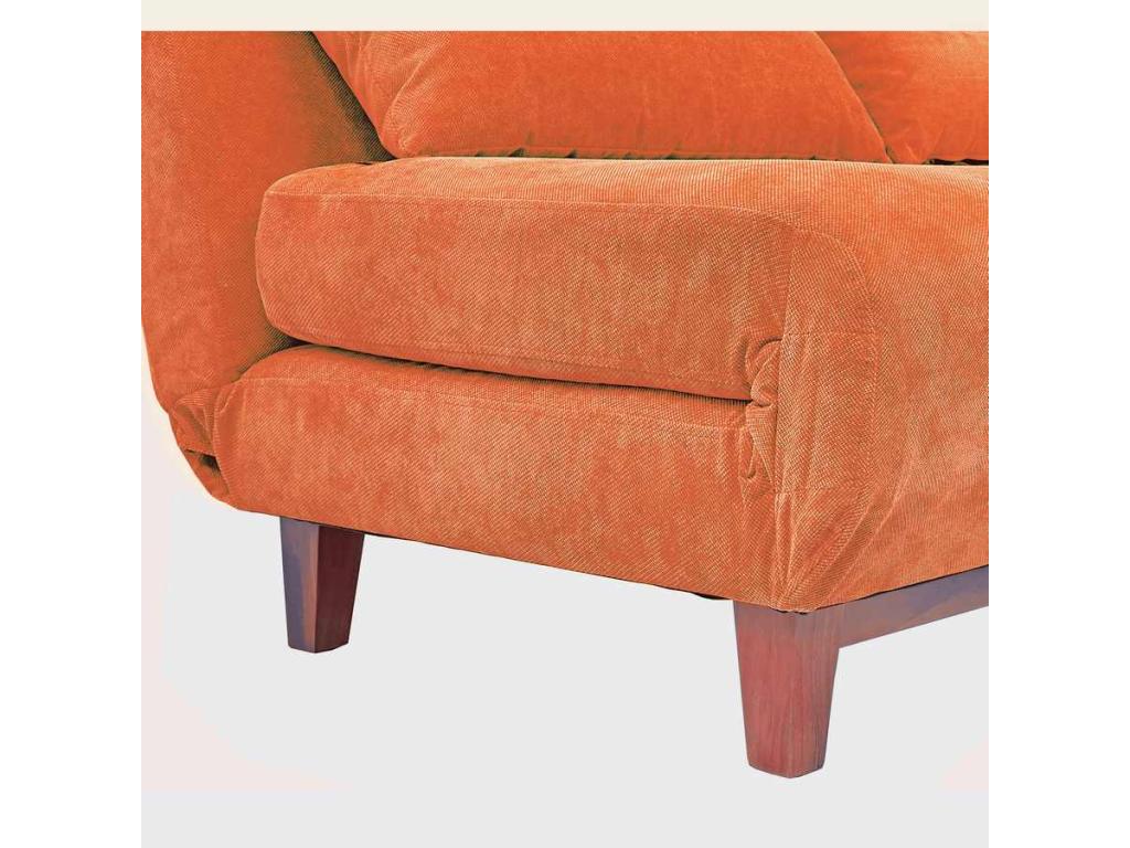 Sofá cama convertible de dos plazas naranja Basil - Joliven
