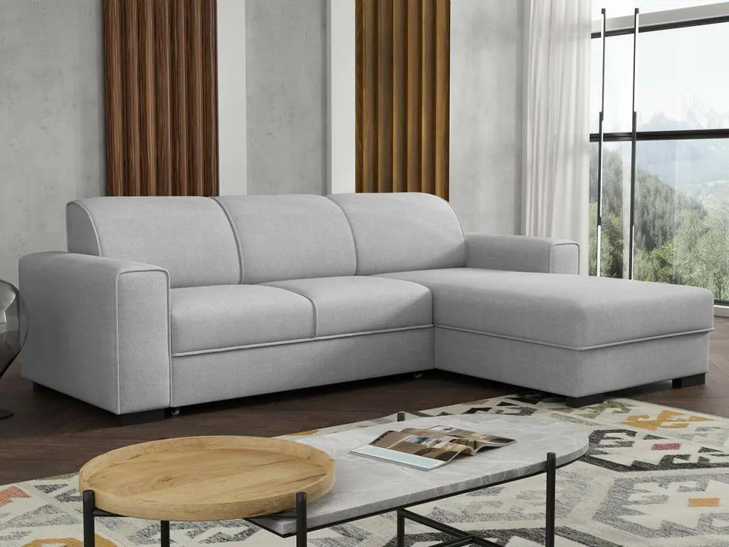 Sofá rinconero Habitarluz 186 Gris Función de descanso Caja de ropa de cama 260x182cm 43138AFYK