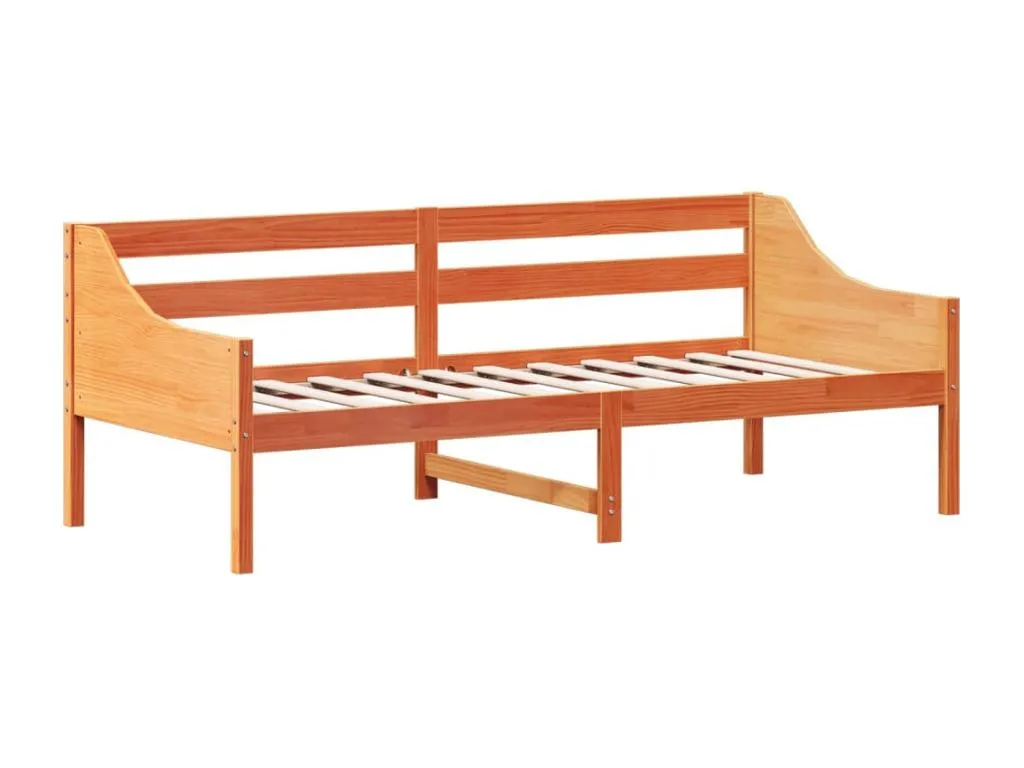 Sancaldeco Sofá cama de Sancaldeco maciza de Sancaldeco marrón cera 100x200 cm NKZU64687
