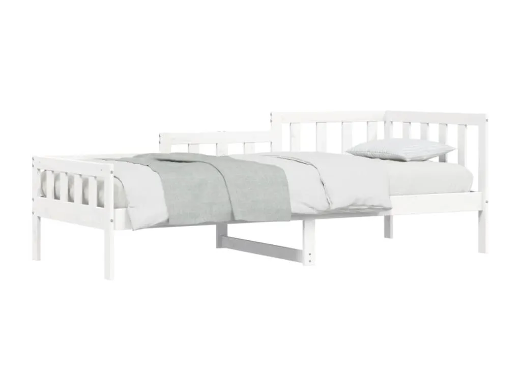 Sofá cama Alkihogares maciza de Alkihogares blanco 90x200 cm