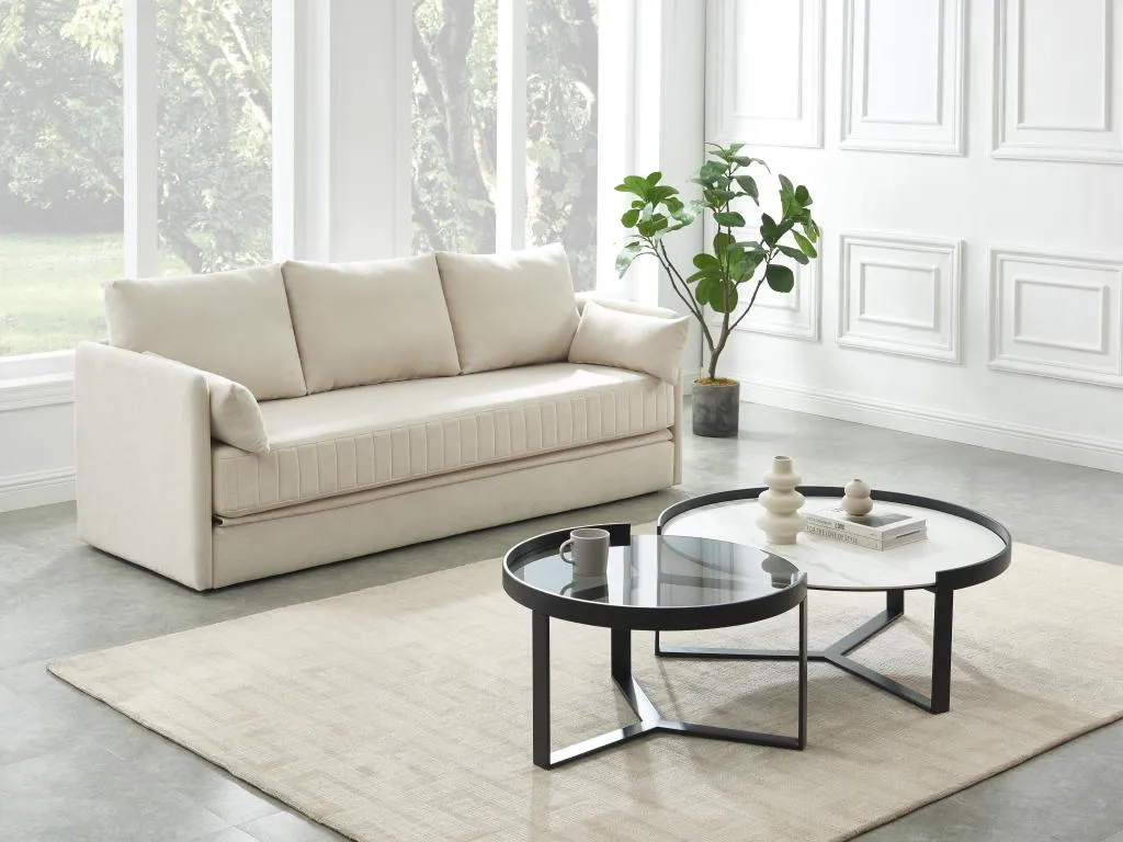 Sofá cama beige Hogarmini de 3 plazas vhhx03010