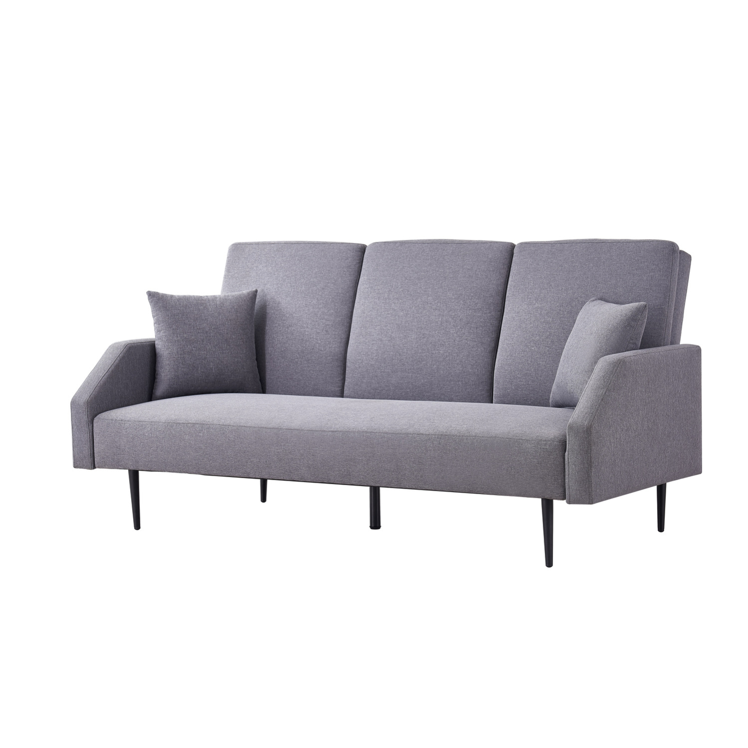 Sofá cama de 3 plazas en tela gris rp9564a4