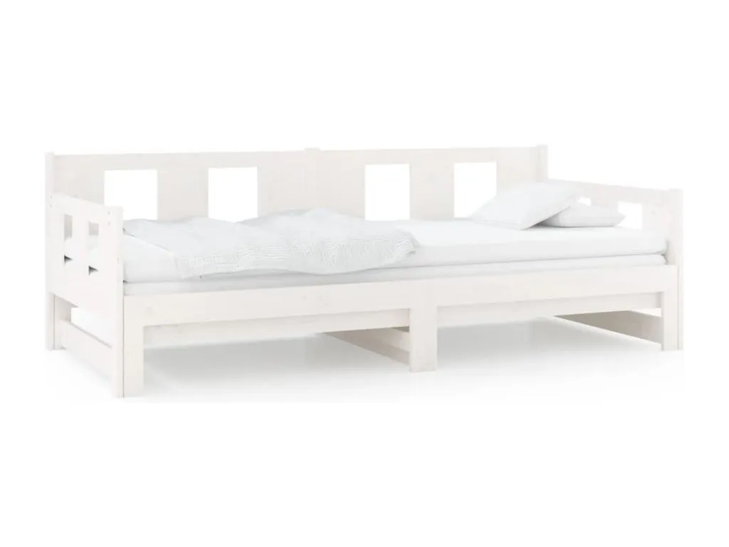Sofá cama extraíble Decoencanto maciza de Decoencanto blanco 2x(80x200) cm
