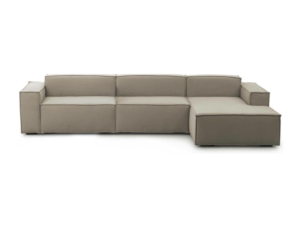 Sofá fijo Joliven Sofá modular 4 plazas península derecha 100 Made in Italy Sofá moderno en Cm 340x170h70 Tórtola