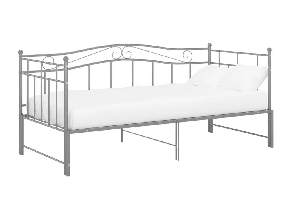 Estructura sofá cama extraíble sin colchón Hogarsens gris 90x200 cm