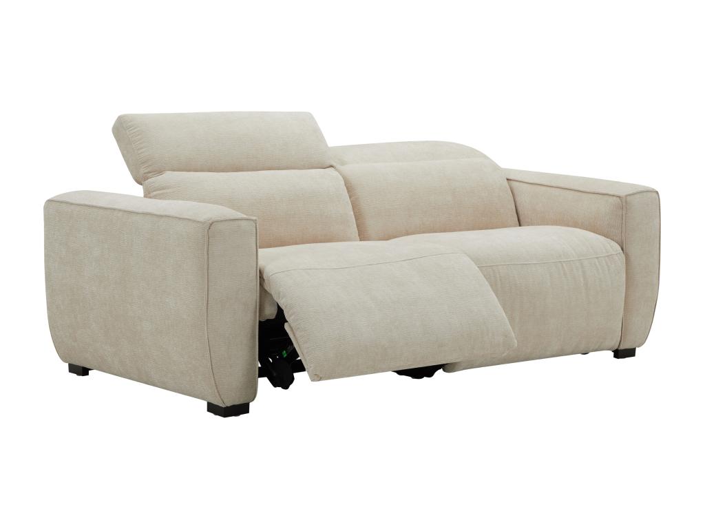 Sofá 3 plazas relax eléctrico en tela beige