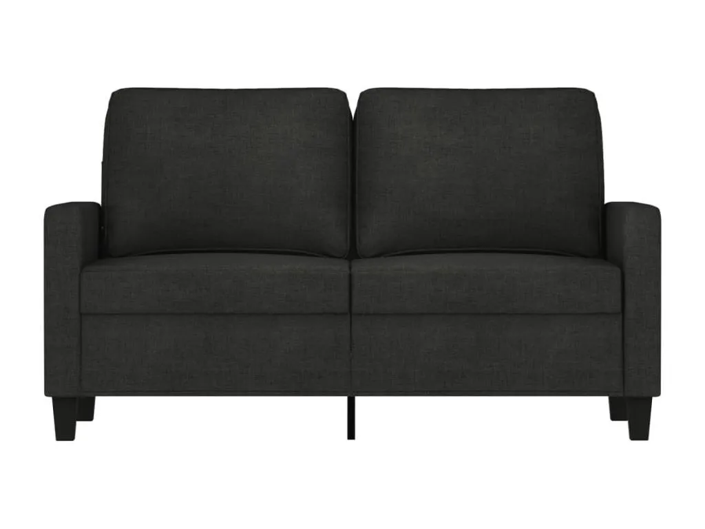 Sofá de 2 plazas de tela negro 120 cm