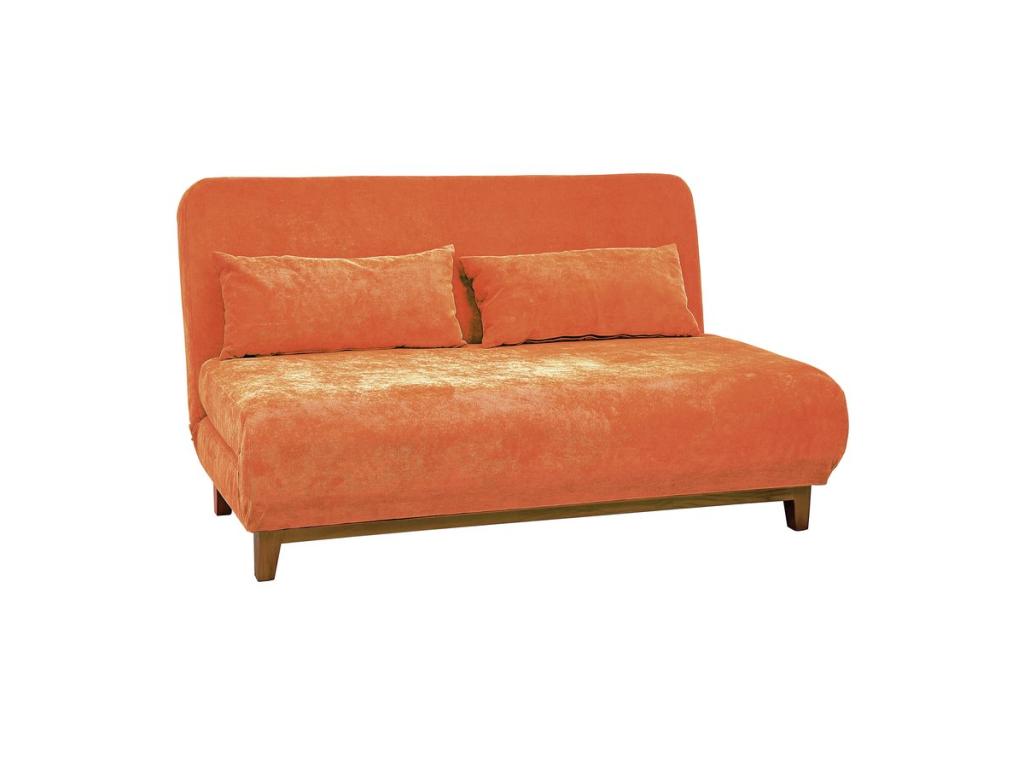 Sofá cama convertible de dos plazas naranja Basil - Joliven