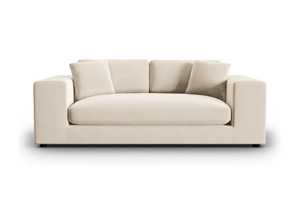 Alkifurniturees - Sofá Alkifurniturees 3 plazas de terciopelo beige - 220x122x72cm FZME96495