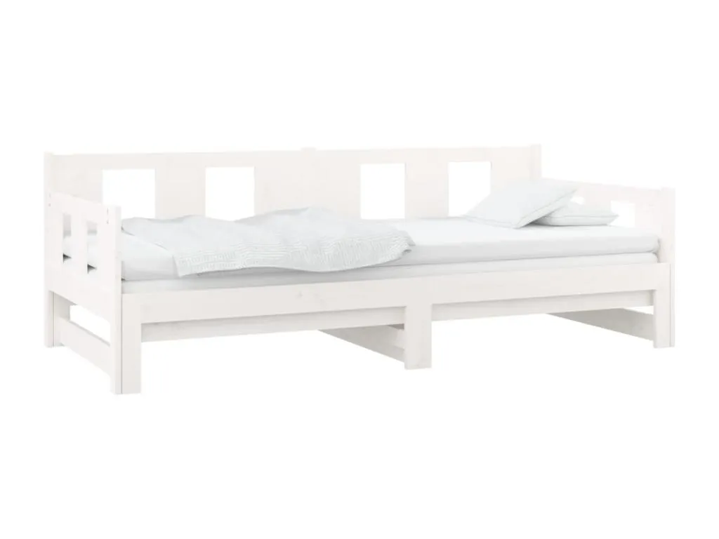 Sofá cama extraíble Decoencanto maciza de Decoencanto blanco 2x(80x200) cm