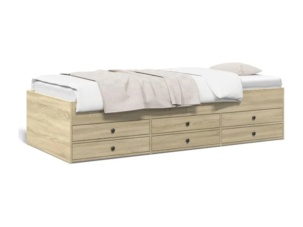 Sofá cama con cajones sin colchón Mobtrendy 100x200 cm ksbl56246