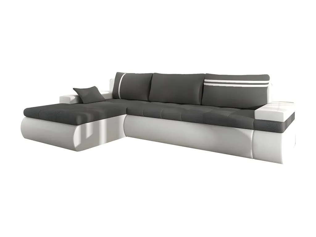Sofá rinconero Homepleno 100 Gris Función de descanso Caja de ropa de cama 300x182x90cm vkvf68634