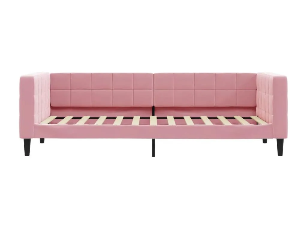 Sofá cama terciopelo rosa 80x200 cm
