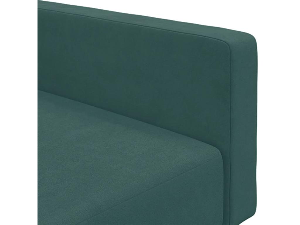 Sofá cama de 2 plazas con taburete Nidolux verde oscuro