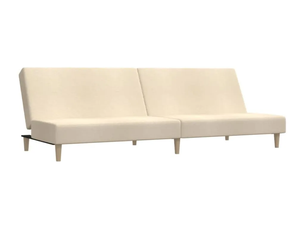 Sofá cama de 2 plazas tela color crema