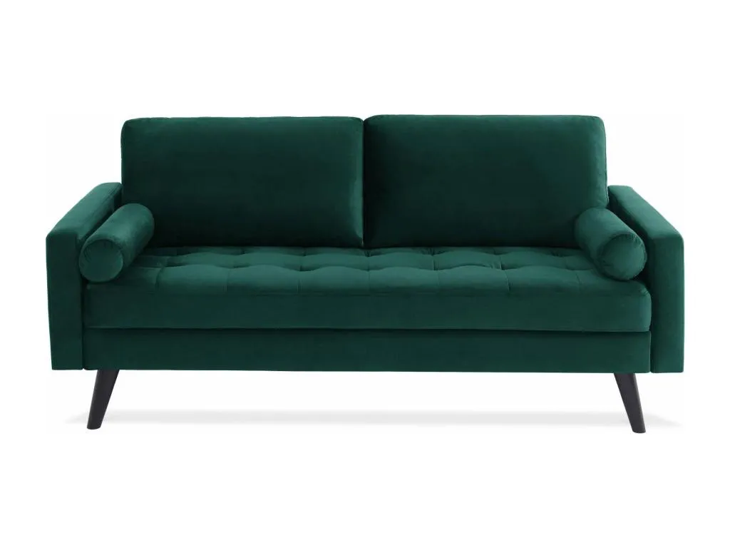 Sofá estilo escandinavo con patas de Boverdeco 3 plazas verde