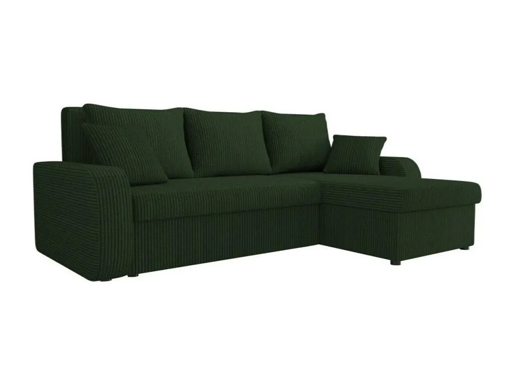Sofá Rinconero Decohoguera 203 Verde con Función de Descanso y Caja de Ropa de Cama 238x147 cm DB0917679