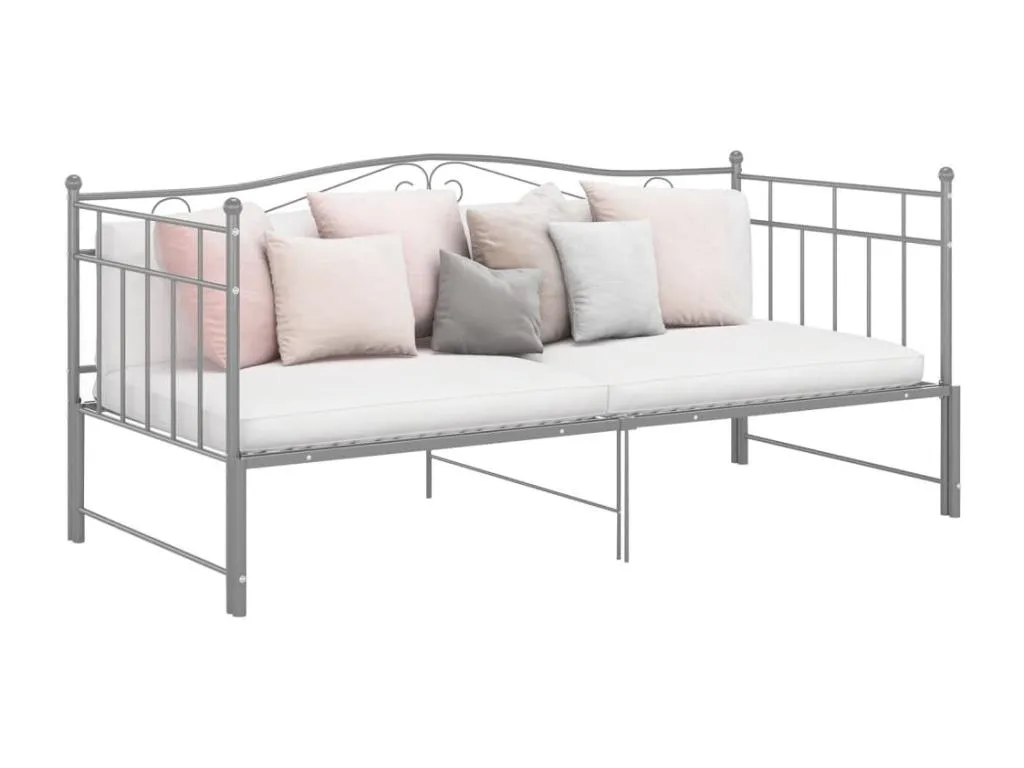 Estructura sofá cama extraíble sin colchón Hogarsens gris 90x200 cm