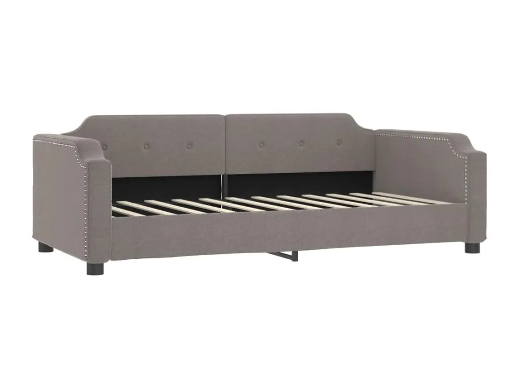 Vivirsingular Sofá cama tela gris taupe 80x200 sólido cm Gris Vivirsingular yzwf77314
