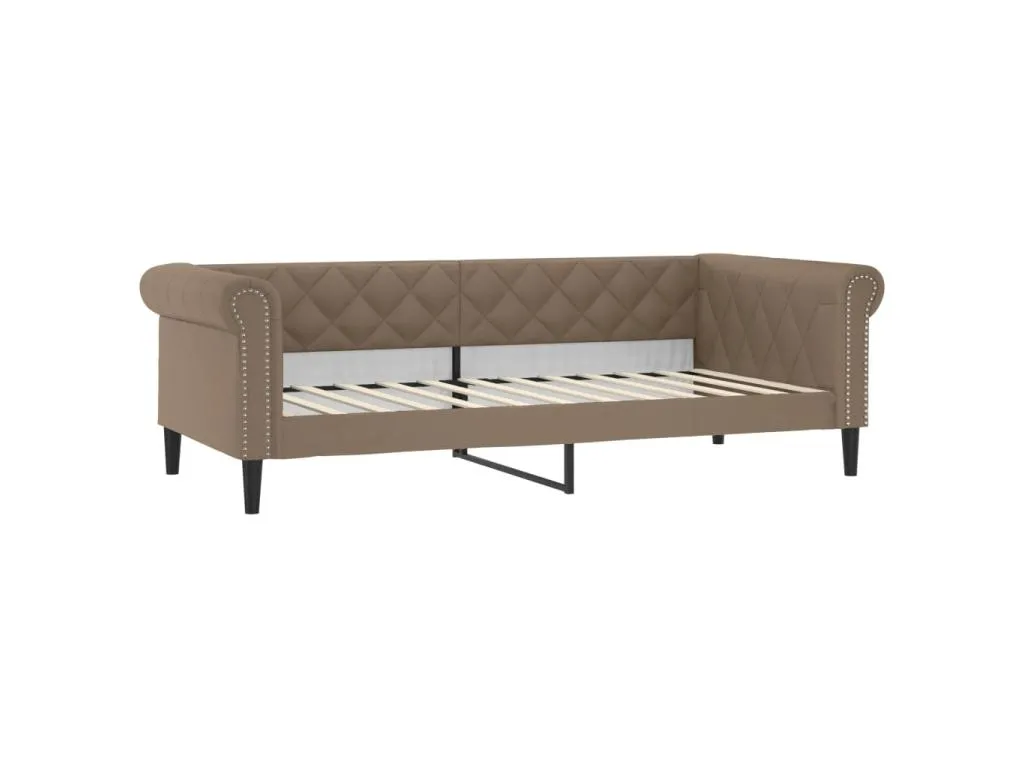 Sofá cama compacto en piel sintética negra 90x200 cm - Decohoguera RB9711858